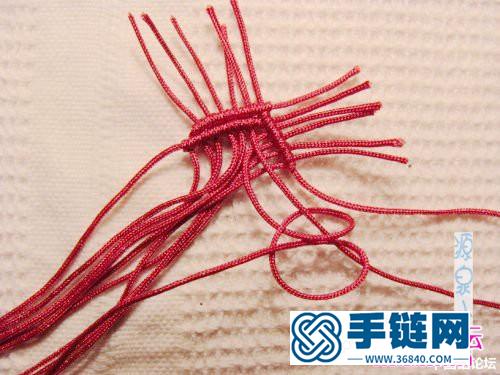 中國結編織手鏈的中間花樣部分圖解
