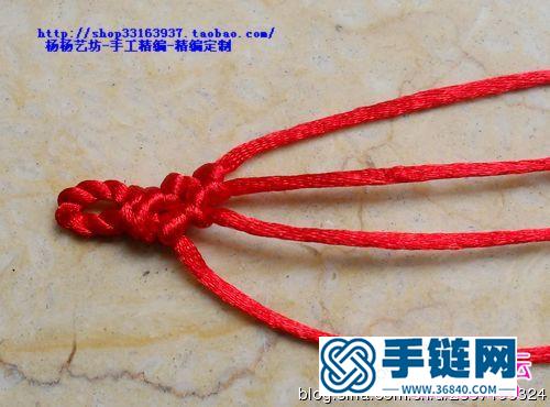 男士簡約款本命年紅繩手鏈的編織