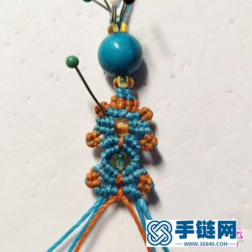繩編單珠手繩的詳細編織方法圖解