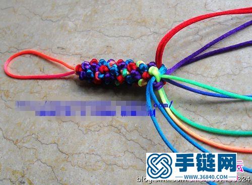 繩編漂亮的七彩包掛/車掛的制作