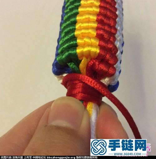中國結編織五彩轉經筒方法圖解