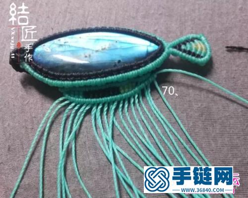中國結(jié)編織包石小魚兒胸針教程（項鏈墜）