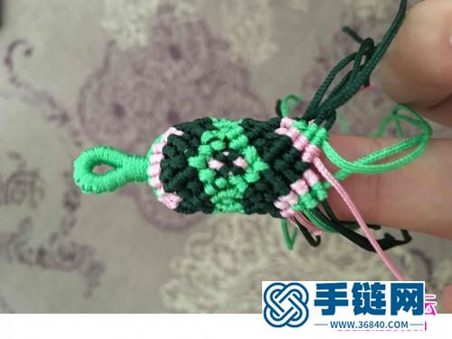 玉線包掛鑰匙扣吊墜的詳細編織教程