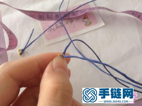 中國結編織簡約心形鎖骨鏈教程