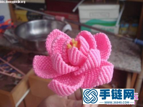 中國結編織蓮花的方法圖解