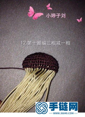 中國結編織制作的香菇