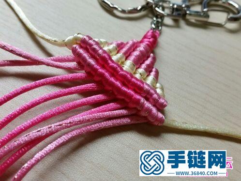 中國結繩編大蝦鑰匙鏈步驟圖片