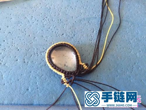 南美圓蠟線制作包水晶的項鏈教程