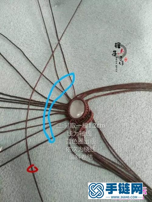玉線包石頭手鐲的制作方法