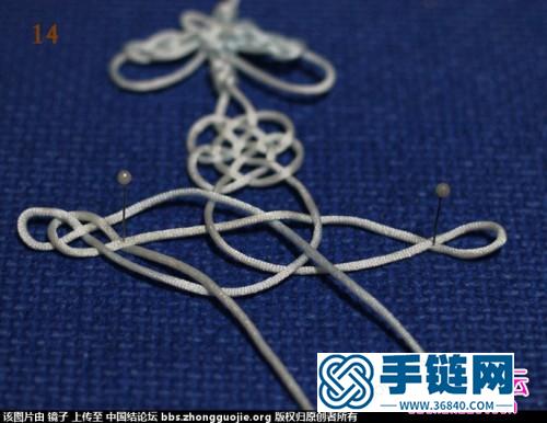 中國結編織蝶戀花小掛飾圖解