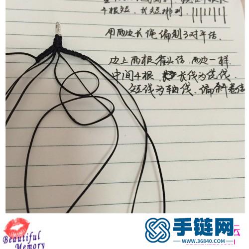 南美蠟線蕾絲頸帶的制作方法