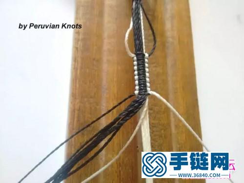 中國結編織黑白手繩方法圖解