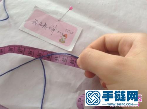 中國結編織簡約心形鎖骨鏈教程