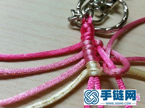 中國結繩編大蝦鑰匙鏈步驟圖片