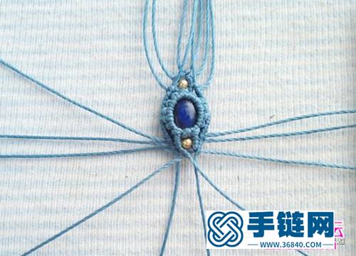 繩編拉長石戒指的詳細(xì)編制步驟圖
