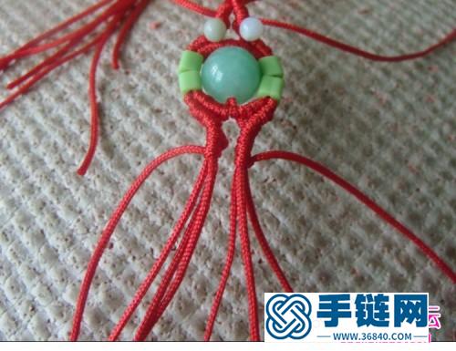玉線編制串珠手鏈的制作方法