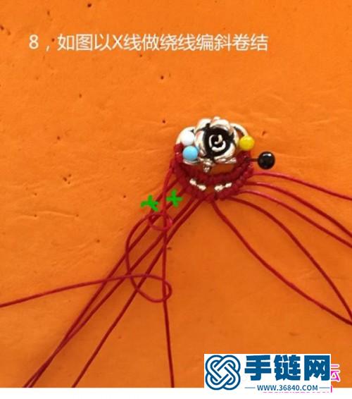 中國結(jié)編織的玫瑰戒指的方法
