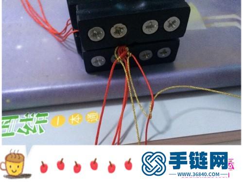 二色玉線一網情深手鏈的制作方法
