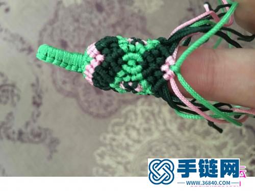 玉線包掛鑰匙扣吊墜的詳細編織教程