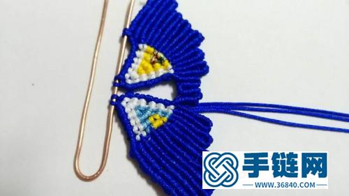 中國結(jié)編織的蝴蝶胸針圖片，有編法教程