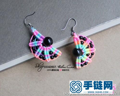 黑瑪瑙炫彩耳環(huán)的制作方法