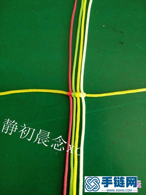 中國結編織的五彩草帽小飾品教程