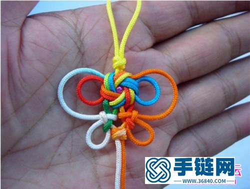 中國結編織團錦冰花小蝴蝶圖解
