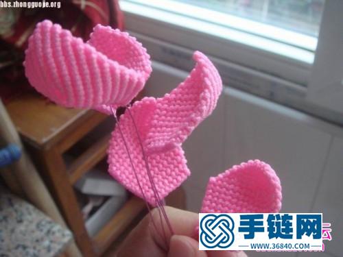 中國結編織蓮花的方法圖解