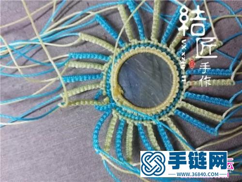 中國結編織向陽花胸針方法圖解（項鏈墜）