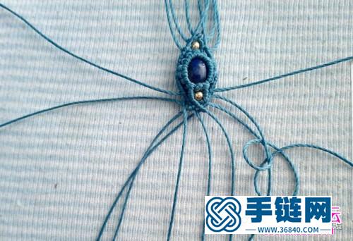 繩編拉長石戒指的詳細(xì)編制步驟圖