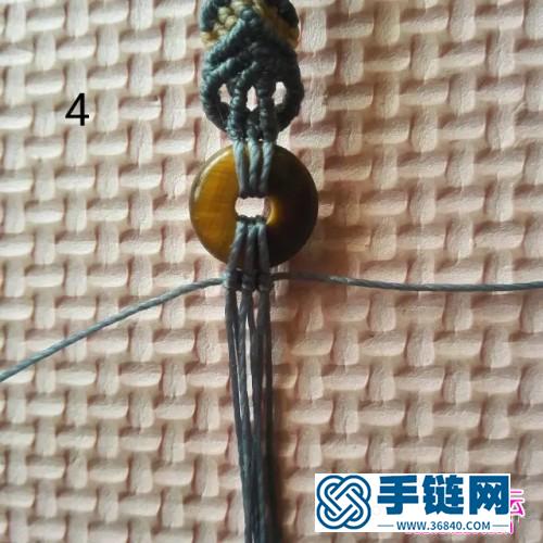 中國結平安扣手鏈的制作方法