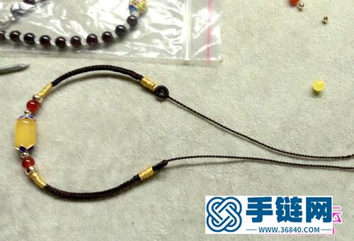 四面八股繩編蜜蠟手鏈的制作
