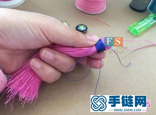 繩編流蘇小吊墜掛飾的詳細制作圖解