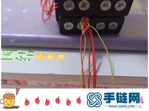 二色玉線一網情深手鏈的制作方法