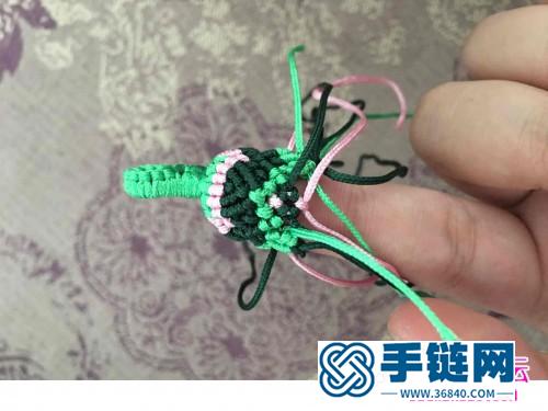 玉線包掛鑰匙扣吊墜的詳細編織教程