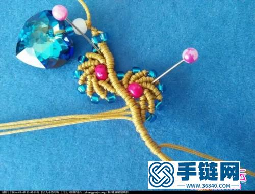 中國結編織海洋之心項鏈教程