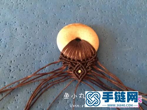 繩編平安扣項鏈掛繩墜的詳細編制圖解（魚小丸作品）