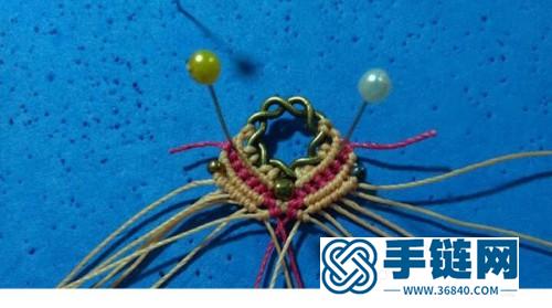 中國結加上合金配件編織成的漂亮耳環，有制作方法