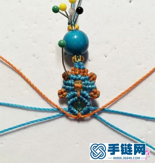 繩編單珠手繩的詳細編織方法圖解