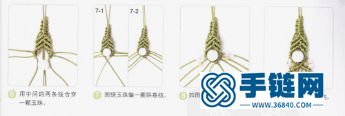 斜卷結(jié)手鏈編法圖解,中國結(jié)斜卷結(jié)手鏈編法