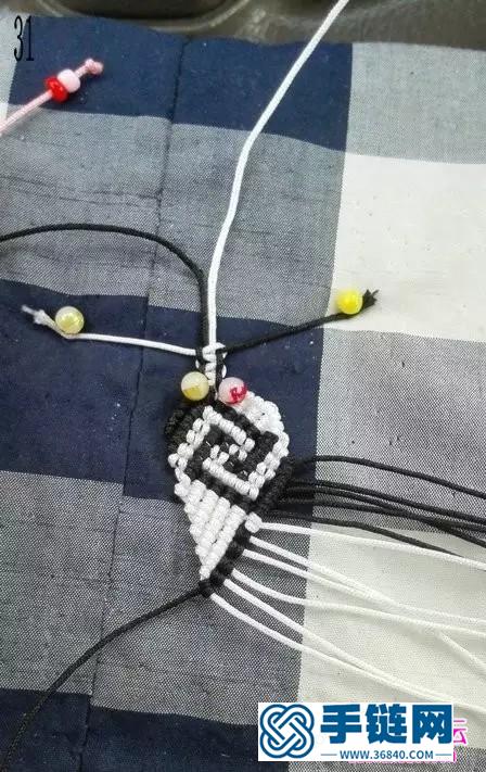 蠟線黑白輪回手鏈的制作方法