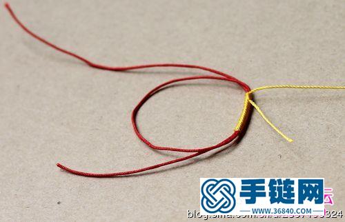 七星陣轉(zhuǎn)運(yùn)珠紅黑繩手鏈的編制方法