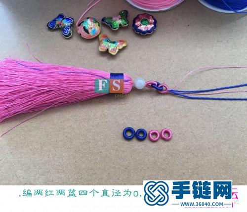 繩編流蘇小吊墜掛飾的詳細制作圖解