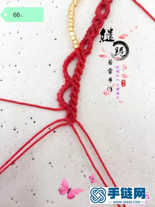 中國結編織粉晶項鏈方法圖解