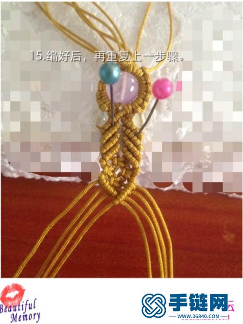 串珠玉線手鏈的制作步驟圖