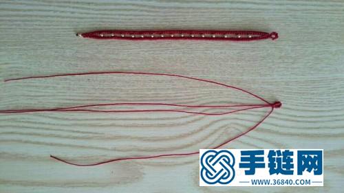 中國結編織銀珠手鏈的方法圖解