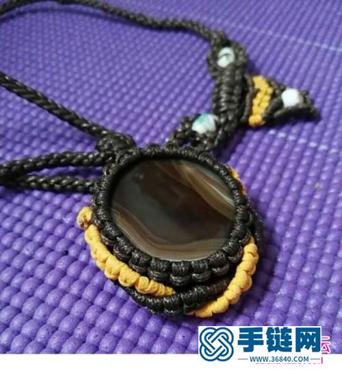 中國結六股辮包珠項鏈吊墜的制作圖解