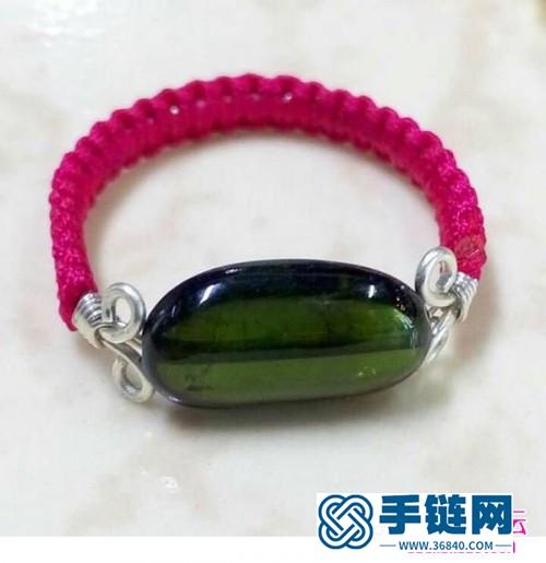 中國結(jié)+繞線制作的串珠戒指教程
