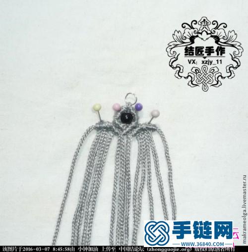 中國結制作的串珠小耳環圖解