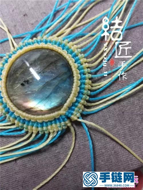 中國結編織向陽花胸針方法圖解（項鏈墜）
